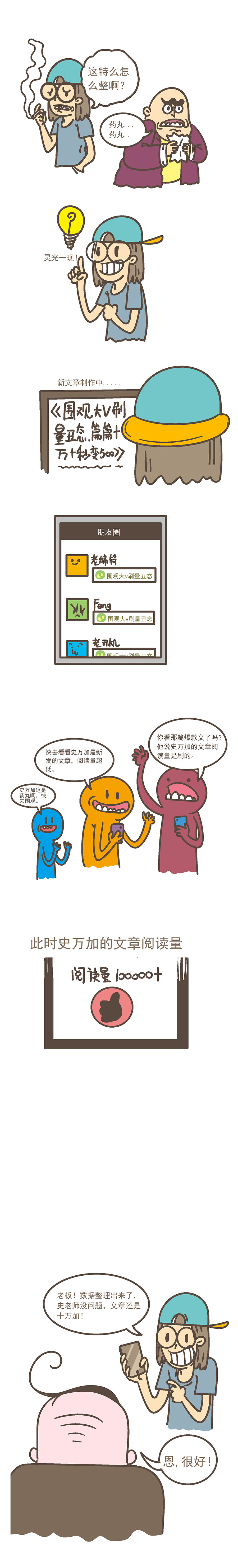漫畫：自媒體老師“史萬加”傳奇，今天的10萬+刷不出來了！